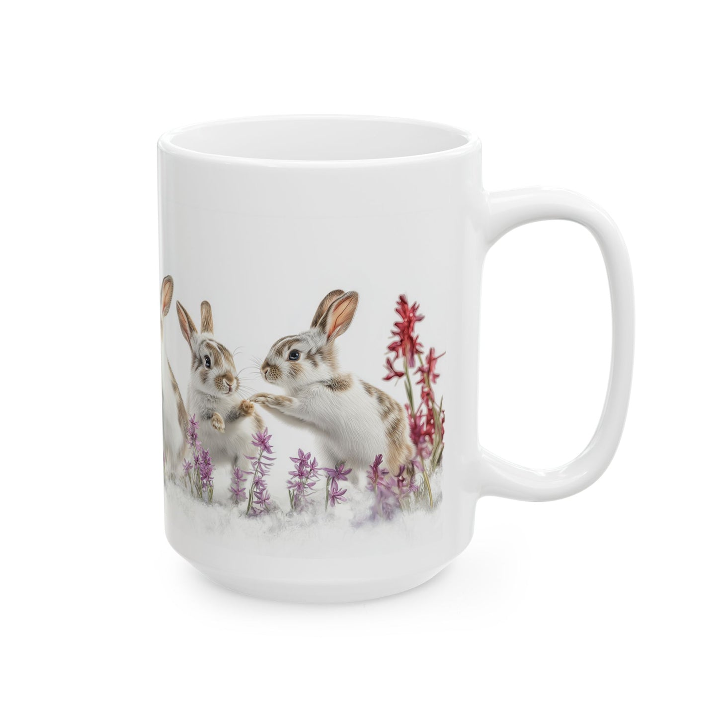 Alaska Snowshoe Bunny Ceramic Mug, (11oz, 15oz)