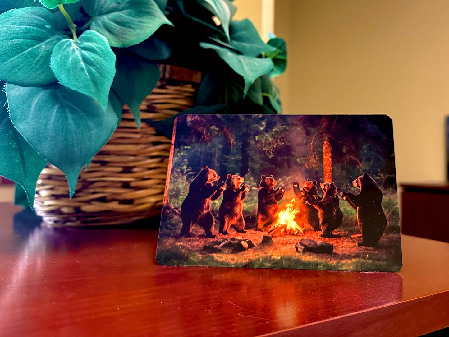 Denali Wolf in Spring Metal Art Print