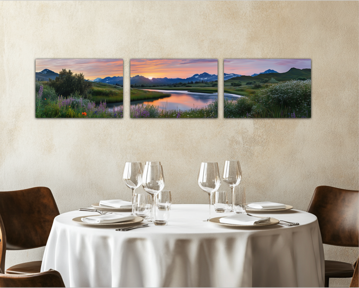 Matanuska Sunrise Triptych