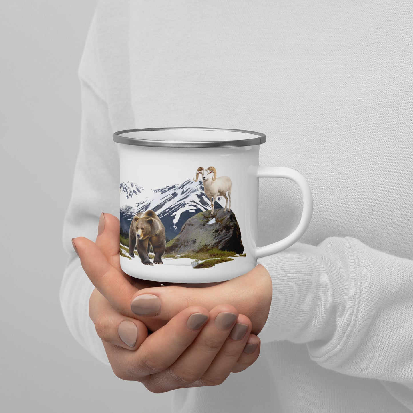 Big 5 Alaska Wildlife Enamel Camp Mug