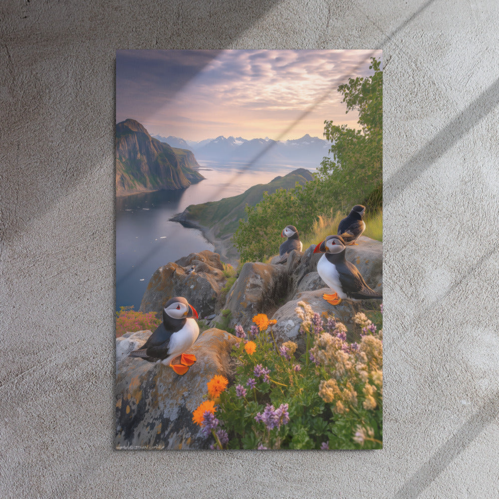 Puffin Circus Metal Wall Art Print