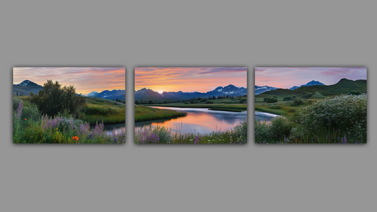 Matanuska Sunrise Triptych