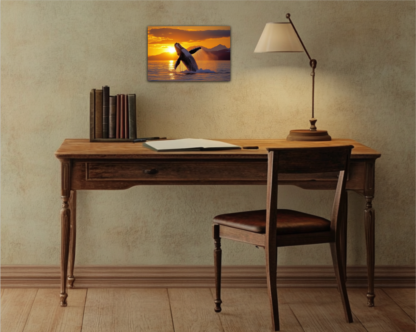 Breeching Humpback in Alaska Waters - Metal Wall Art