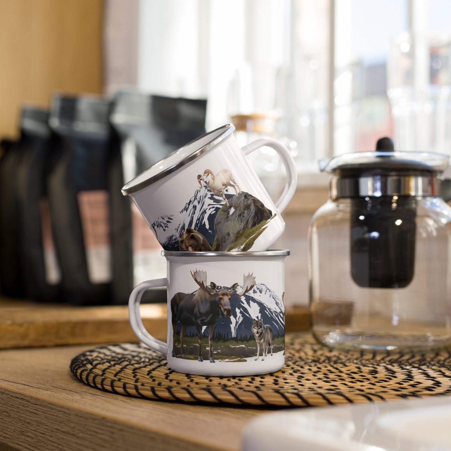 Big 5 Alaska Wildlife Enamel Camp Mug