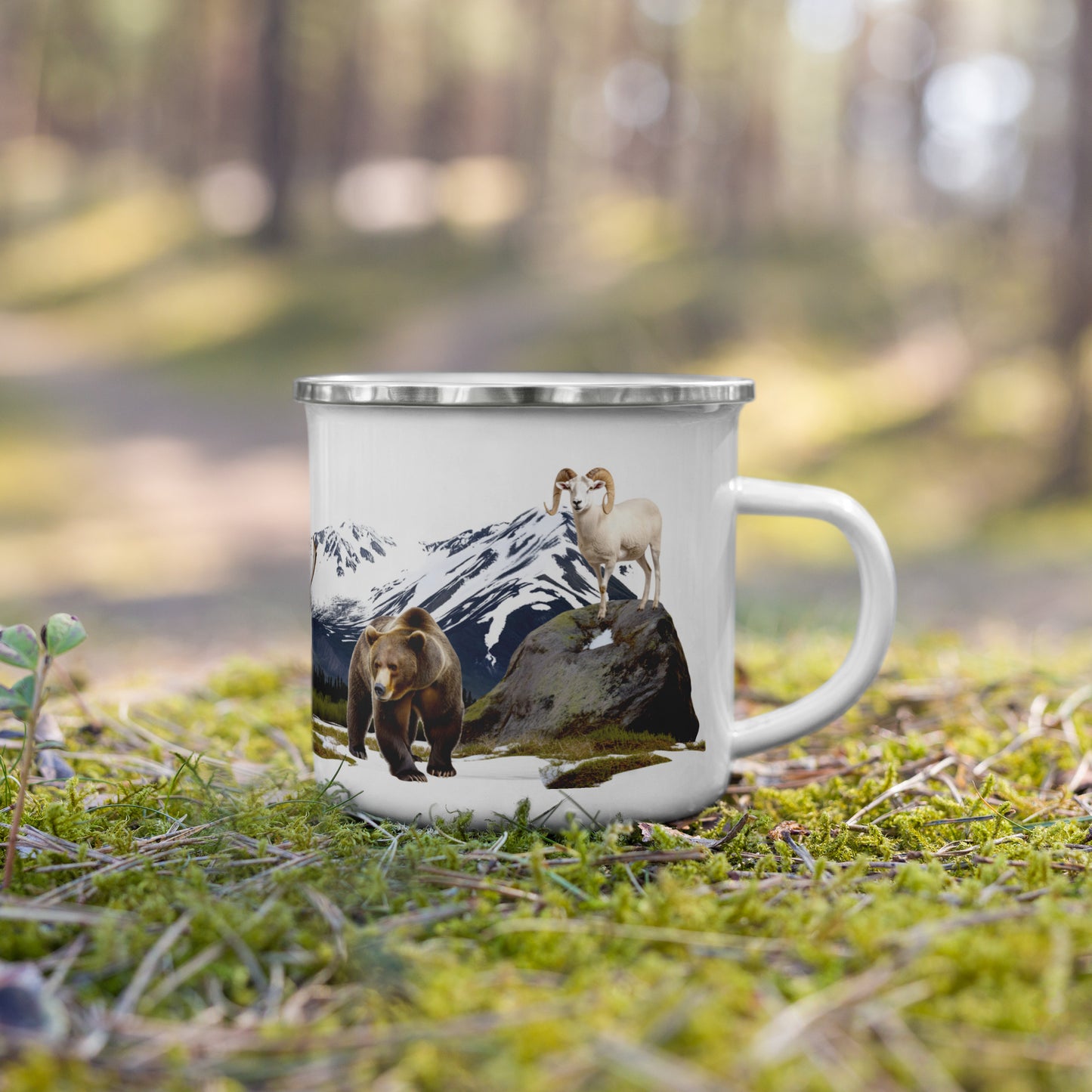 Big 5 Alaska Wildlife Enamel Camp Mug