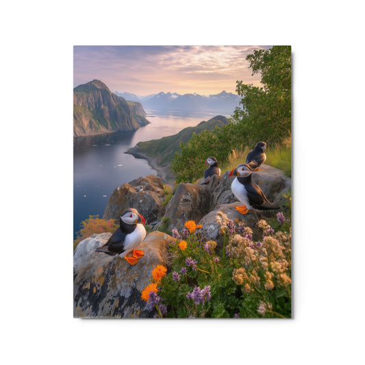 Puffin Circus Metal Wall Art Print